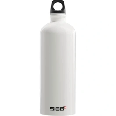 Obrázek SIGG Hliníková láhev na pití Traveller bílá certifikováno klimaticky neutrální vhodná pro sycené nápoje zabezpečená proti vytečení lehká jako pírko bez BPA outdoor 1 l