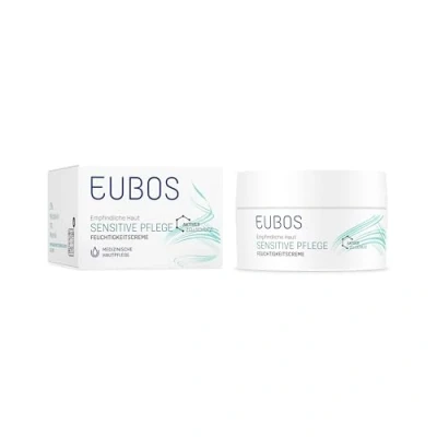 Obrázek EUBOS Senzační péče Hydratační krém Intenzivní Pro citlivou pokožku zdravý vzhled pokožky Denní ochrana Snášenlivost s pokožkou dermatologicky potvrzena 50 ml