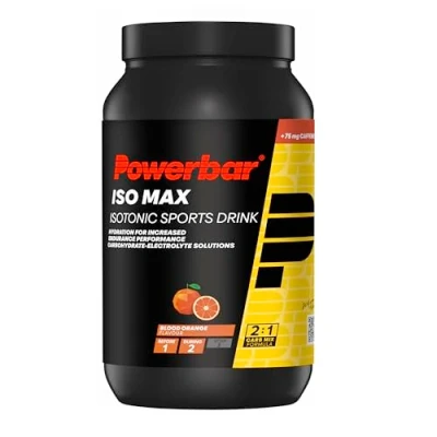 Obrázek Powerbar Isomax Blood Orange 1200 g izotonický sportovní nápoj 5 elektrolytů 75 mg kofeinu