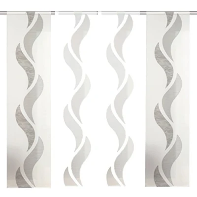 Obrázek Home fashion trouba posuvný závěs Sada, látka, hnědá, 245 x 60 cm, 4 pro jednotky