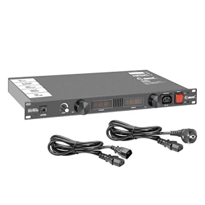Obrázek Adam Hall 19&quot; Parts PCL 10 PRO Power Conditioner s voltovým a ampérmetrem, displejem osvětlením stojanu