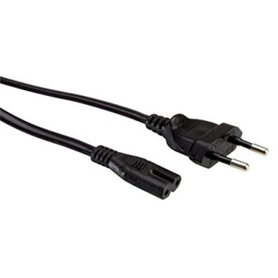 Obrázek VALUE Síťový kabel Euro plochá zástrčka na C7, 2pólový, černý, 5 m