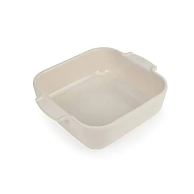 Obrázek Peugeot Appolia čtvercová zapékací mísa s rukojetí, keramika, ecru / bílá, 6 x 21 cm, objem: cca 1 l, 60206