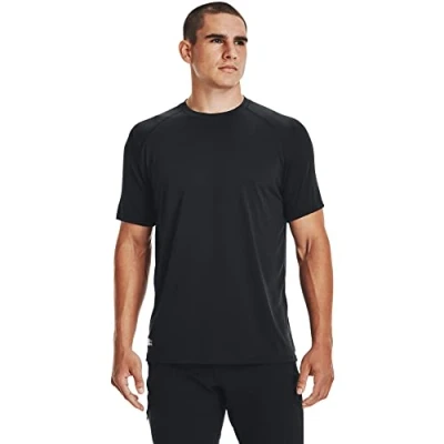 Obrázek Under Armour Pánské Ua Tac Tech prodyšné sportovní tričko, rychleschnoucí funkční tričko s volným střihem, černá, xxl