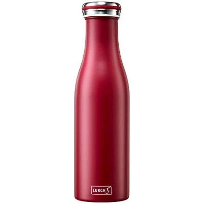 Obrázek Lurch 240906 Izolační láhev / termoláhev na horké a studené nápoje z dvoustěnné ušlechtilé oceli 0,5 l, Bordeaux, 7,7 x 26,3 cm