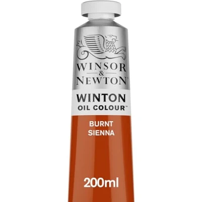 Obrázek Winsor &amp; Newton 1437074 Winton, jemná kvalitní olejová barva 200ml tuba s rovnoměrnou konzistencí, odolná vůči světlu, vysoká krycí schopnost, bohatá na barevné pigmenty vypalovaná Siena