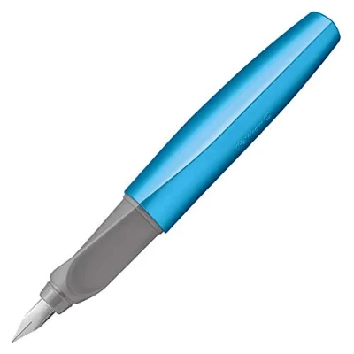 Obrázek Pelikan Plnicí pero Twist, z ušlechtilé oceli v šířce linky M vč. 2 inkoustových kazet, mrazivě modré