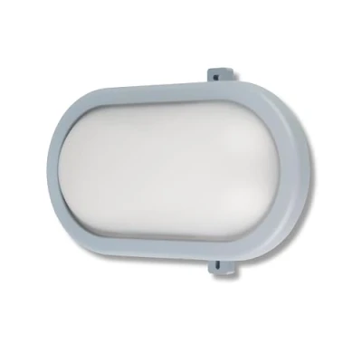 Obrázek REV 002101011010 oválné svítidlo, LED sklepní lampa nástěnná oválná, IP44, 10 W, 800 lm, šedá