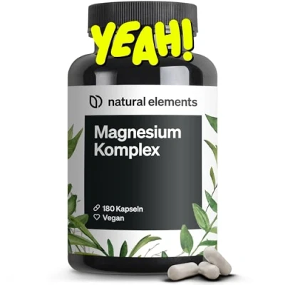 Obrázek Komplex hořčíku Premium: Z 5 kvalitních sloučenin 400 mg elementárního v denní dávce laboratorně testováno, veganské, vysoké dávky