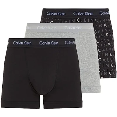 Obrázek Calvin Klein Pánské boxerky (balení 3 ks), Multicolour (Black/Grey Heather/Subdued Logo), L