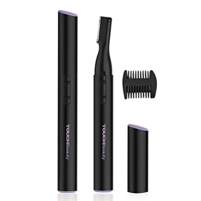 Obrázek TOUCHBeauty zastřihovač obočí, elektrický korekční pro dámy, holicí strojek na přesný s vodicím hřebenem, baterie, černý AG 815B