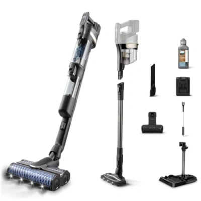 Obrázek Philips AquaTrio 9000 Bezdrátové mytí a vysavač univerzální čistič na prach, skvrny, kapaliny majitele zvířat, vysokorychlostní kartáče AquaSpin, systém automatického čištění (XW9463/11)