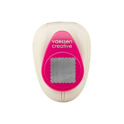 Obrázek Vaessen Creative 21435 032 děrovačka M hranatá mušle 2, 5 cm, kov, plast, fialová, 7,3 x 5,3 cm