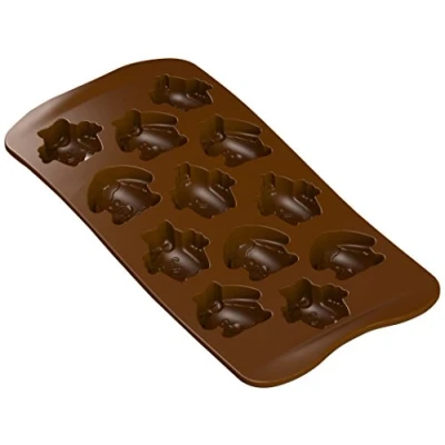 Obrázek Silikomart 22.130.77.0065 SCG30 EASTER FRIENDS SILICONE MOULD 34X34 H 18 mm