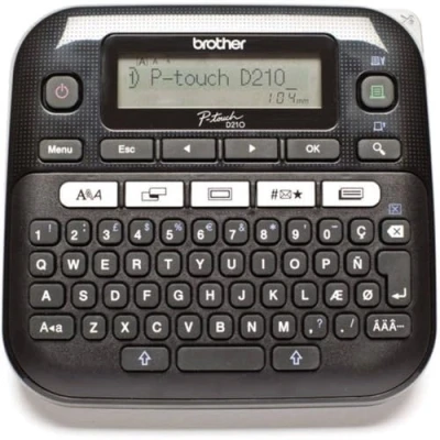 Obrázek Výrobce štítků Brother PT D210, rozložení klávesnice QWERTZ (pro pásky TZe o šířce 3,5 až 12 mm, 20 mm / s. Rychlost tisku)