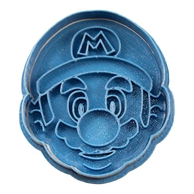 Obrázek Cuticuter Bros Ausstecher, Motiv Mario Gesicht, Blau, 8 x 7 1,5 cm