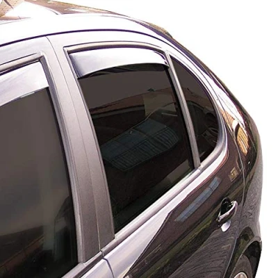 Obrázek ClimAir Car Comfort Windabweiser Master Schwarz (Hinten) kompatibel mit Volkswagen Touran II 2015