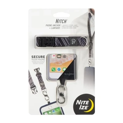 Obrázek Nite Ize Hitch Phone Anchor and Lanyard Cell with a for Drop Protection Tether Quick Release Convenience Black