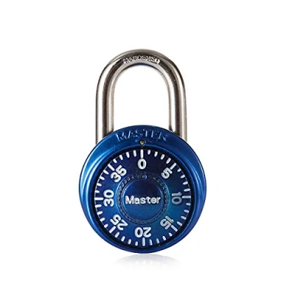 Obrázek Master Lock 1533EURD přednastavený kombinovaný visací zámek, náhodná barva, 5,7 x 4 2,5 cm, modrá
