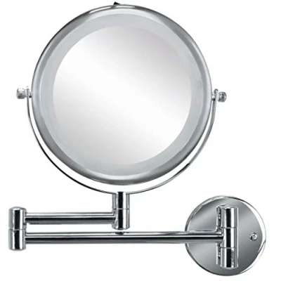 Obrázek Kleine Wolke Kosmetické zrcadlo Brilliant Mirror s 5násobným zvětšením a LED osvětlením, velikost: 25 x 27 3,5 cm, materiál: kov/sklo/LED, stříbrné