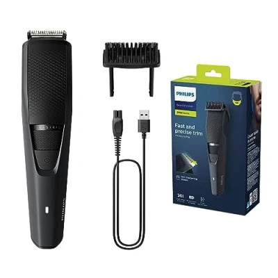 Obrázek Philips Barttrimmer Series 3000 Elektrischer Bartschneider für Herren mit selbstschärfende Klingen, Lift und Trim System, 60 Minuten Akkubetrieb nur 1 Stunde Ladezeit (Modell BT3233/15)