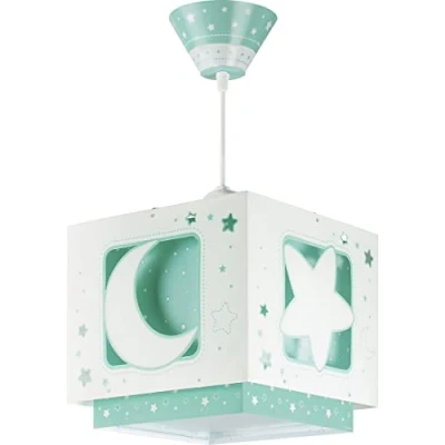 Obrázek Dalber kinderlampe Pendelleuchte Hängelampe Fluoreszierende Mond und Sterne MoonLight grün, 24 x 21 cm