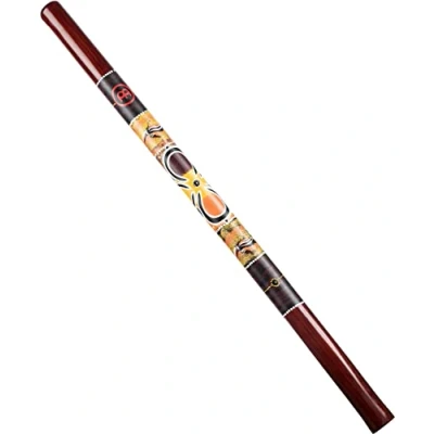 Obrázek Dřevěné didgeridoo DDG1 BK od Meinl Percussions s uměleckou ruční malbou, délka 120 cm, černé, červená