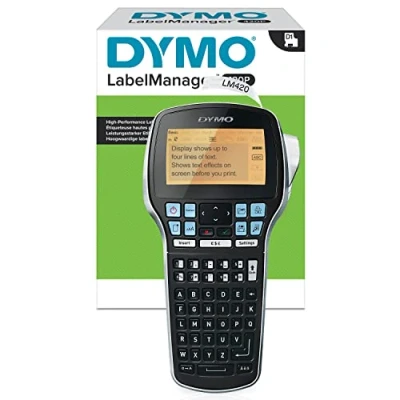 Obrázek Dymo LabelManager 420P kompaktní přenosný popisovací přístroj čtyřciferný displej ABC 10 druhů písma 7 velikost D1