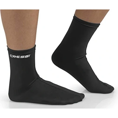 Obrázek Cressi Fins Socks Black ponožky pro lidi, kteří žijí ve svých ploutvích a potřebují perfektní tvar plné ploutve nohou, černé, dospělé unisex