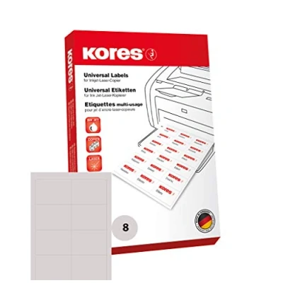 Obrázek Kores Univerzální etikety, 105 x 74 mm, 100 listů, bílé, L10574