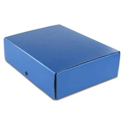 Obrázek Elba Box na dokumenty A4 z tvrdé lepenky, výška náplně 8 cm, modrá