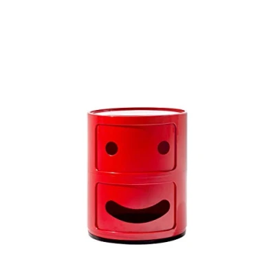 Obrázek Kartell Componibili kontejner s úsměvem, plast, červená, 32 x 40 cm
