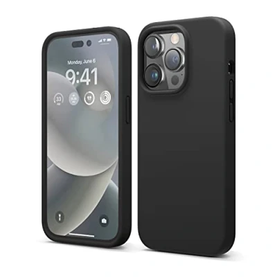Obrázek elago Liquid Silicone Case kompatibilní s pouzdrem iPhone 14 Pro (6,1&quot;), vysoce kvalitní silikon, ochrana celého těla 4 vrstvy nárazuvzdorné pouzdro na mobil, měkká podšívka z mikrovlákna odolné