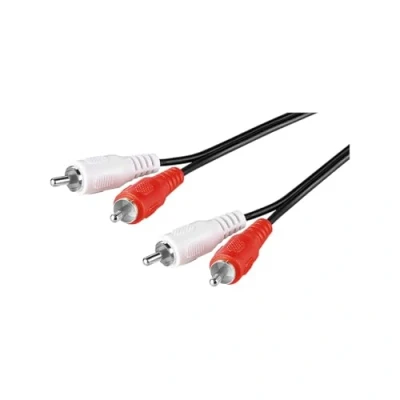 Obrázek Goobay 50028 Stereo Cinch kabel 1,5 m / 2x konektor na RCA Subwoofer pro Blu Ray zesilovač HiFi černý