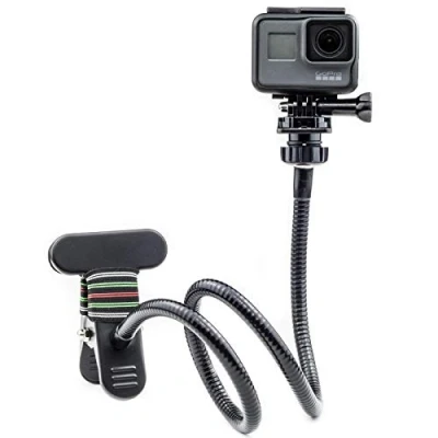 Obrázek DigiCharge Svorkový držák klip pro GoPro Hero 13 12 Max/DJI Osmo Action 5 / Insta360 One/Akaso Crosstour Campark Fitfort Apeman Victure Kitvision akční kamera s délkou 72 cm