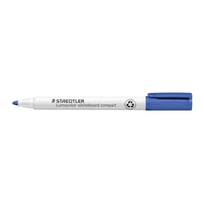 Obrázek STAEDTLER 341 3 Lumoclor popisovač na bílou tabuli kompaktní kulatý hrot, cca 12 mm, 10 kusů v kartonovém pouzdře, modrý