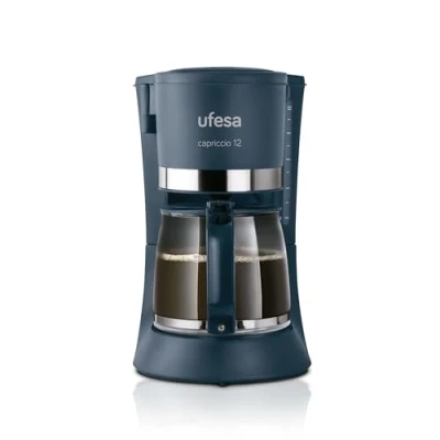 Obrázek Ufesa CG7124 Capriccio 12 Tropfkaffeemaschine, Tassen, 680W, 1.2L Karaffe, Anti Tropf System, automatische Abschaltung, Blau