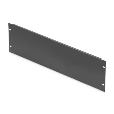 Obrázek DIGITUS DN 19 BPN 04 SW palců Slepá krycí deska 4HE clona pro síťové a serverové skříně s upevňovacím materiálem ocelový plech práškově lakovaný černá