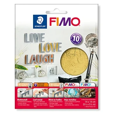 Obrázek STAEDTLER 8781 11 Fimo Listový kov zlatý, 10 listů v kartonové obálce