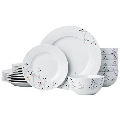 Obrázek Amazon Basics servis nádobí, 18 kusů, větvičky, pro 6 osob