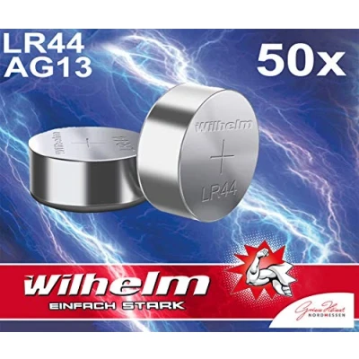 Obrázek 50 x Wilhelm AG13 / V13GA knoflíková baterie LR44 165 mAh 1,5 V alkalická 357 LR1158 Bulk