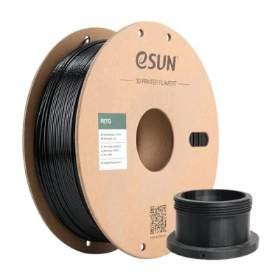 Obrázek eSUN PETG Filament, z polyetylentereftalátového glykolu, 1,75 mm, 3D tiskárna, PETG, přesnost rozměrů +/ 0,05 cívka 1 kg (2,2 LBS) tisk pro tiskárny, černá robustní