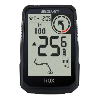 Obrázek SIGMA ROX 4.0 Endurance Black výdrž baterie 41 h 30 funkcí jako je re routing a měření výšky kompatibilita elektrokol ANT+&amp;BLE Montáž bez nářadí &amp; USB C bezdrátový počítač na kolo