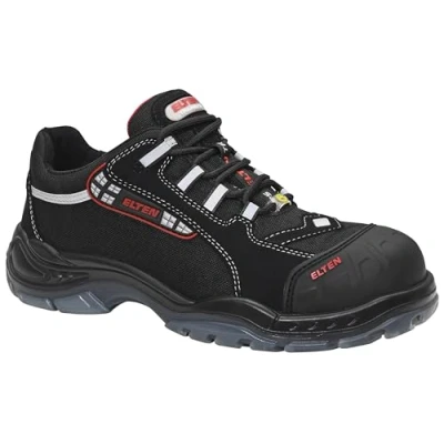 Obrázek ELTEN Bezpečnostní boty SENEX Pro ESD S3, pánské, textil, plastová špička (lehčí než ocelová krytka), lehká, sportovní, černá/červená, velikost: 43