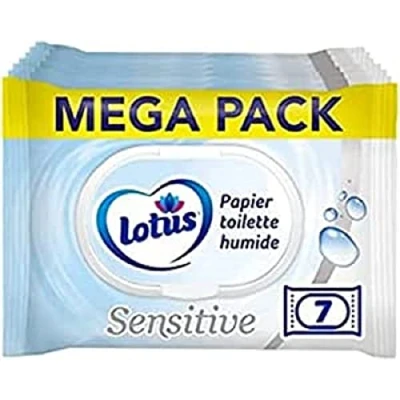 Obrázek Lotus Feuchtes Toilettenpapier Sensitive ohne Farb und Duftstoffe FSC Fasern 100% natürlichen Ursprungs 294 Blatt