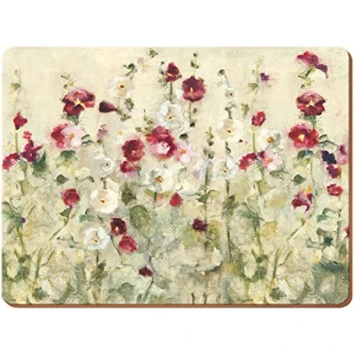 Obrázek Creative Tops Into The Wild Robin 6dílná květinová korková podložka jako stolní sada/sada prostírání na stůl 30 x 22,8 cm prostírání, červená