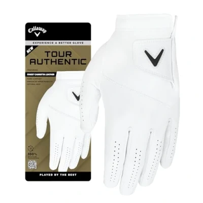 Obrázek Callaway Golf Tour Authentic Herren Golfhandschuh 2025 Rechtshänder für Linkshänder, S, Weiß