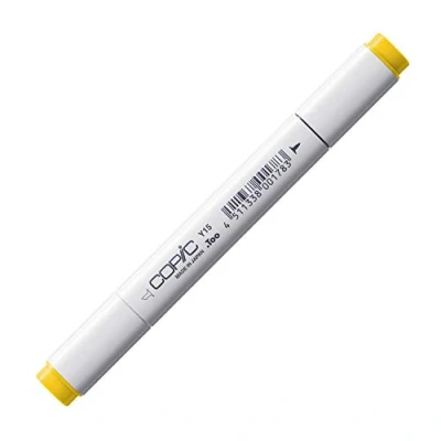 Obrázek COPIC Classic Marker typ Y 15, kadmium Yellow, profesionální popisovač layoutu, se širokou a jemnou špičkou