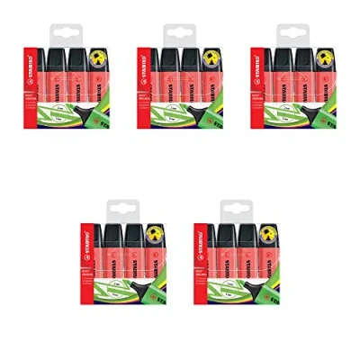 Obrázek Zvýrazňovač STABILO Boss ORIGINAL 5x balení 4 ks červený