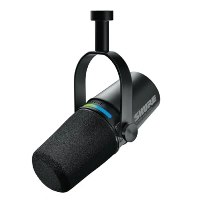 Obrázek Shure MV7i Smart Podcast und Mikronfon + integriertes Audio Interface Ausrüstungsbündel mit 2 Kanälen für Dual XLR Mikrofone oder Mikrofon Instrumente Direkte USB C Verbindung zu PC/Telefon